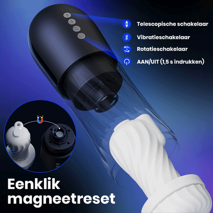 【Gratis verzending】Raketvliegtuigbeker, 3-frequentierotatie, 5-frequentietrilling + telescopisch, verwarmd