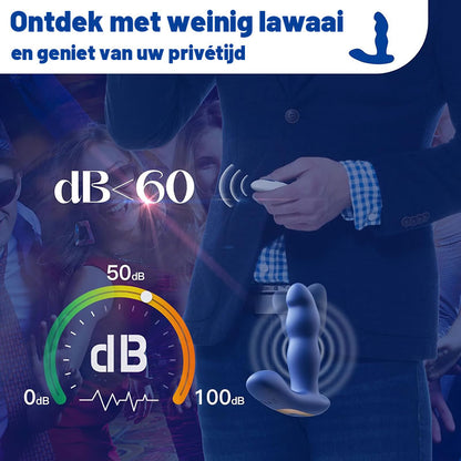 Prostaatmassager met afstandsbediening en 360° rotatie voor gevorderde gebruikers