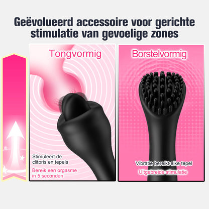 Verbeterde 4-in-1 orgasmepen met 3 verwisselbare accessoires