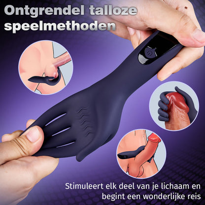 “Gods rechterhand” – Vibratiefunctie met 9 frequenties, gesimuleerd ontwerp, geschikt voor gebruikers met een grote penis