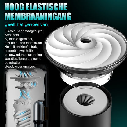 Bliss - Elektrische Masturbator Cup 9 Zuigmodi & Krachtige Vibratie 2,8x Brede Sleeve