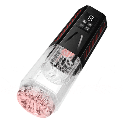 Mars - Orale Dominator 7 Vibrerend 7 Rekkend 7 Zwenkbaar 4-in-1 Masturbator met dubbele motor