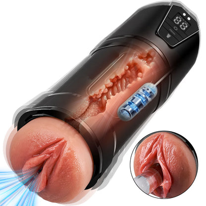 Challenger - 10 Vibraties, 5 Zuigmodi, Ultra-Realistische Vagina, Gesimuleerde Masturbator