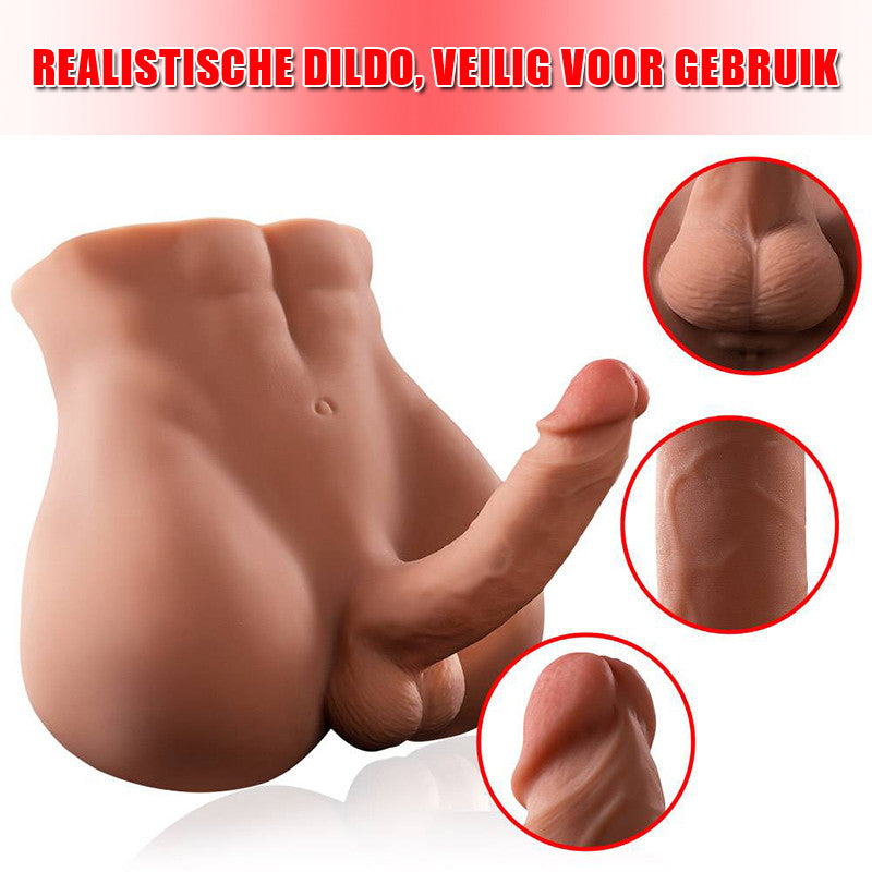 BARTLETT Bruine realistische mannenpop met dildo