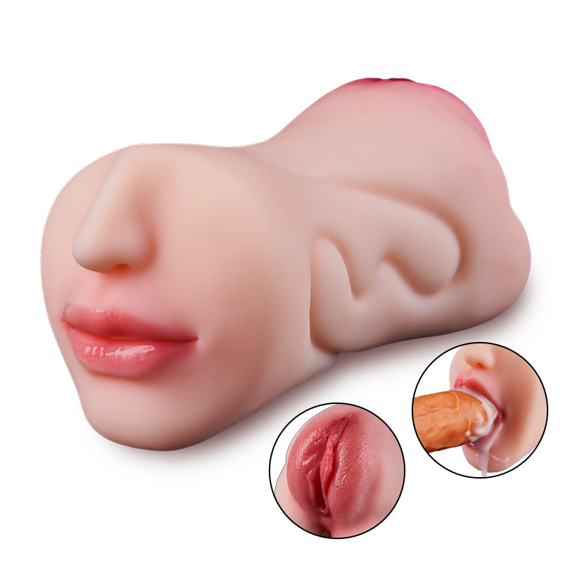 3D Textuur Clitoris Orale Seks Speelgoed Stroker 2 In 1 Pocket Pussy 0.8KG