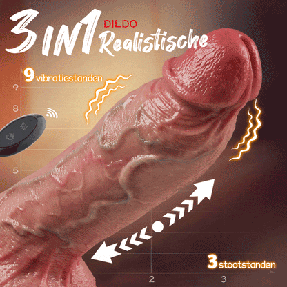 【Ultra-Realistische Dildo】Kimi - 10,8‘‘ x 2,32‘‘ Dikke Stotende Dildo met Handgeschilderde Aders & Levensgetrouwe Huidtextuur