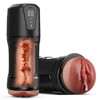 Challenger - 10 Vibraties, 5 Zuigmodi, Ultra-Realistische Vagina, Gesimuleerde Masturbator