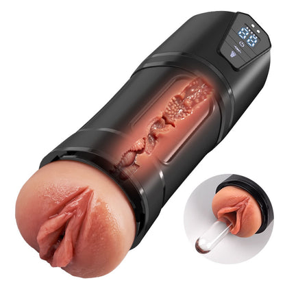 Challenger - 5 zuigniveaus, 10 vibratiemodi, mannelijke masturbator, instelbare multi-snelheid, realistische TPE-sleeve, IPX7 waterdicht