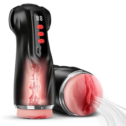 【Flitsverkoop: 30% KORTING】Daphne - Penis Pomp met 3 verwisselbare sleeves, Pocket Pussy, 9 Zuig- & 9 Vibratiemodi, Mannelijke Masturbator