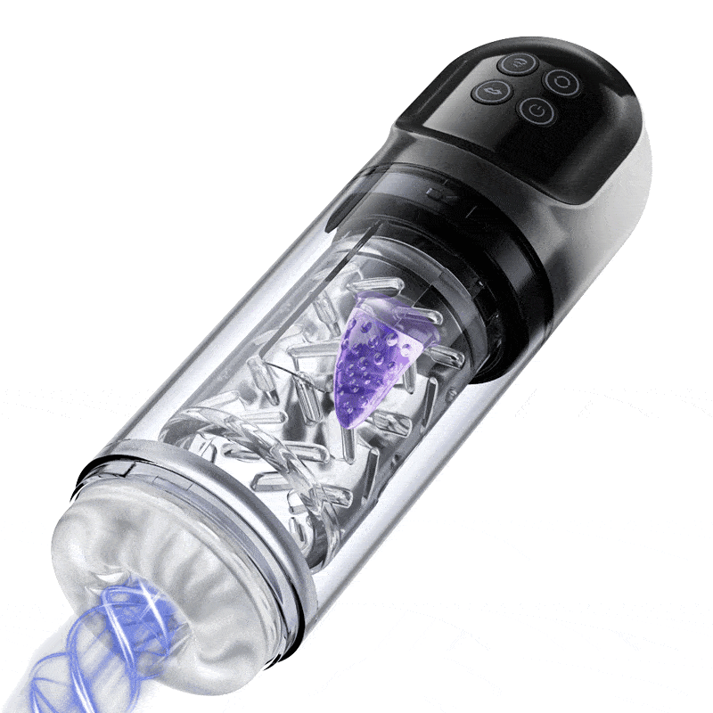 Vortex - 7 Zuigende Dubbele-Temperatuur SPA Boner Vergroter 7 Roterende 360° Massage Masturbator