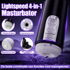Lightspeed-7 soorten telescopische en 7 soorten draaibare zuignapsteunen, magnetische binnenste wand, 4-in-1 masturbator voor mannen