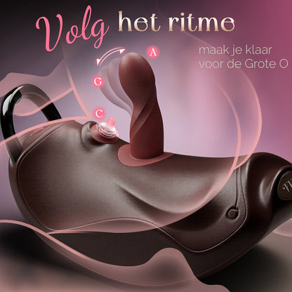 Machine Seksuele VVD Rider Air met Piston, Dubbele Vibratie en Accessoires | Handsfree