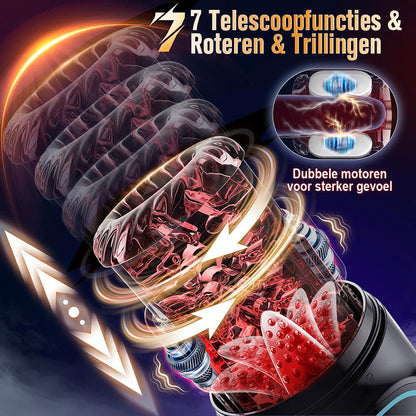 Cinder – Stotende, roterende, zuigende, vibrerende en likkende blowjob-stroker