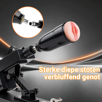 DualStorm - Automatische Stootmasturbator met Dubbele Ingang voor Mannen voor een Realistische Ervaring