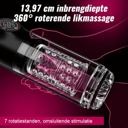 Poseidon 3-in-1 Bad Masturbator 7 Zuigt + 7 Draait De koning van de water masturbatie!