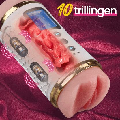 Throb - Dubbeluiteinde Vibrerende Uithoudingstrainer Edging Vertragings- & Duurzaamheidsbouwer Mannen Masturbator