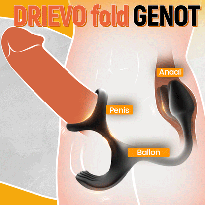 Anaalplug bolvormige vibrerende stimulator met penisringen