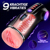 【Flitsverkoop: 30% KORTING】Daphne - Penis Pomp met 3 verwisselbare sleeves, Pocket Pussy, 9 Zuig- & 9 Vibratiemodi, Mannelijke Masturbator