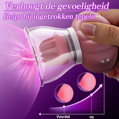 Thaliane – Handmatige zuig- en rotatienippelspeeltjes met twee verschillende borstelkoppen