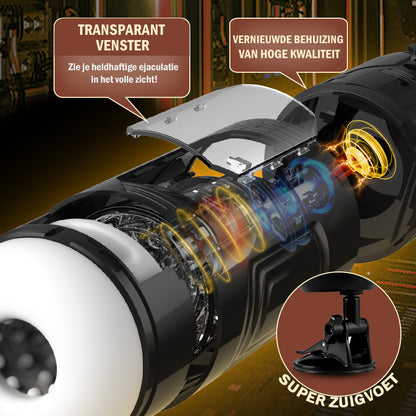 Asia 7 Telescopische Rotatie Vibratie Mannelijke Masturbatie Masturbatie Cup