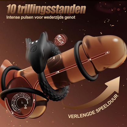 Dragon Thunder – 10 standen vibrerende penisring, langdurig siliconen speelgoed