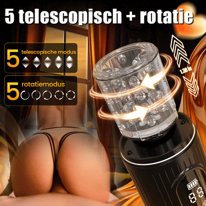 【Proef iets nieuws】Aisia-4 Zuig 5 Stuwende Roterende 3 in 1 Orale Seks Stroker