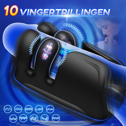 Automatische 10-vinger Pinchin & Tapping voor massagetherapie Penis Vibrator