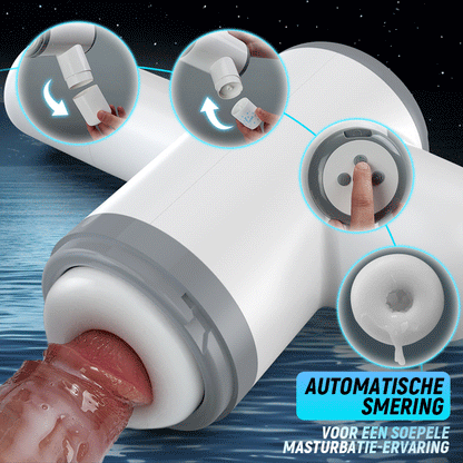 Getijden-Zelfsmerende 8 Intrekbare 8 Zuigende Handheld Masturbator voor Mannen