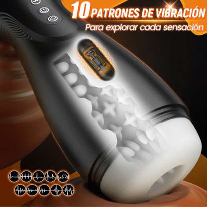 SolaceX - 8 Succion 10 Vibratie One Touch Orgasme Digitaal Vacuüm Masturbator