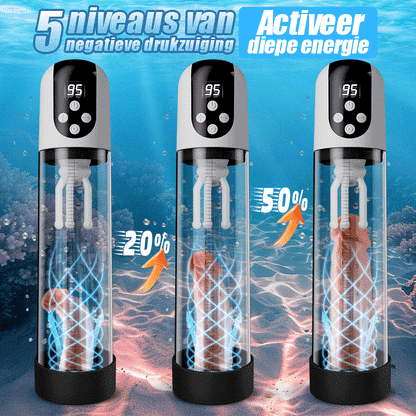 Wave - 5 Zuigmodi 9 Vibratiemodi Vacuümzuiging Glansmassager Penispomp