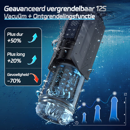King - 100% waterdichte 4-in-1 automatische masturbator voor mannen