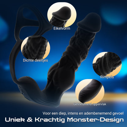 Upgrade snel stotende 6-in-1 prostaatmassager met afstandsbediening en APP