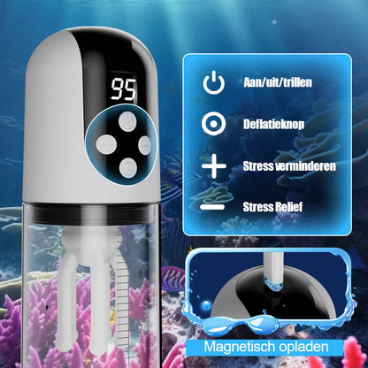 Wave - 5 Zuigmodi 9 Vibratiemodi Vacuümzuiging Glansmassager Penispomp