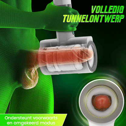 Raiden - Dubbele kop 7 trillingen 5 telescopische rotatie in de hand te houden pijpbeurt masturbatie-apparaat