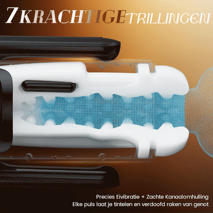 Phantom - 7 Zuigmodi 7 Vibraties Dubbele Handvatten Grote Granulaat Kanaaltextuur Mannelijke Masturbator