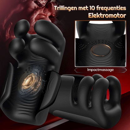 Automatische 10-vinger Pinchin & Tapping voor massagetherapie Penis Vibrator