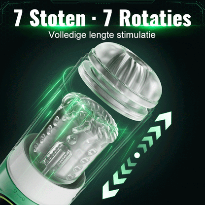 Heaven - 5-in-1 Automatische Masturbator Roterend Stotend Zuigend Vibrerend Likken Stroker