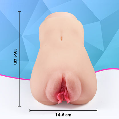 Realistische vibrator met zuigkracht en geluid, inbrengbaar tot 12 cm