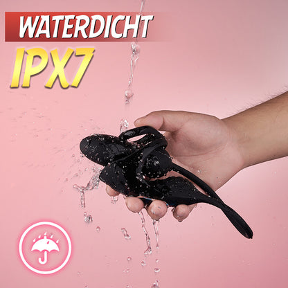 Prostaatstimulator met 9 schok- en vibratieniveaus en testikelstimulator & penisring