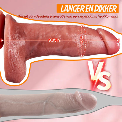 Big Brother – Extra dikke realistische dildo met maximale uitschuiflengte van 9,84 inch, 7 stootstanden + 10 vibratiestanden