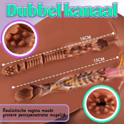 Amina —10KG donkerbruine grote kont godin mal – vol en rond, diep van verlangen!