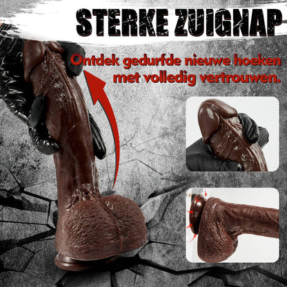 Dante – Realistische dildo met extra grote eikel voor intense G-spotstimulatie