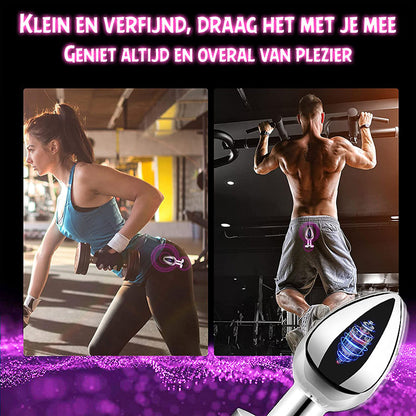 Anale vibrator met metalen behuizing en 10 vibratiestanden voor zowel mannen als vrouwen