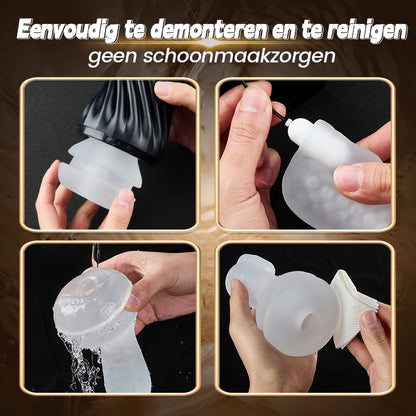 Gasvortex - 7 frequenties zuig- en vibratiemodi, draaibare behuizing, mannelijke masturbator