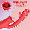 G-spot klap vibrator met tonglikfunctie & vibrerende tong