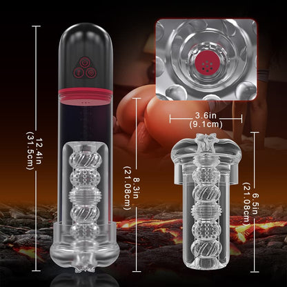 2 IN1 9 Vibratie 3 Zuigmodi Penispomp S-HANDE