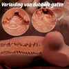 Chocolade Gekleurde Sekspop Masturbator Anus Vagina Masturbators 4.85KG Aivrobta