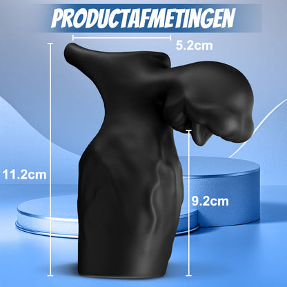 Titan - 9 Vibraties  Gesimuleerde Penis Textuur  Testikel & Penis Dubbele Chastity Ring  Seksueel Speelgoed voor Koppels