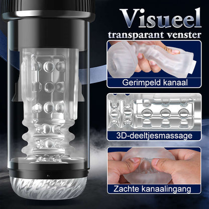 5 Draaien 5 Zuigen 7 Vibreren Masturbatie & Training 2 IN 1