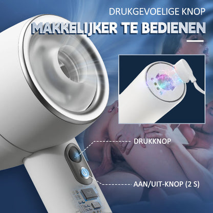 Hardy - Automatische Telescopische Handmasturbator met 3 Frequenties